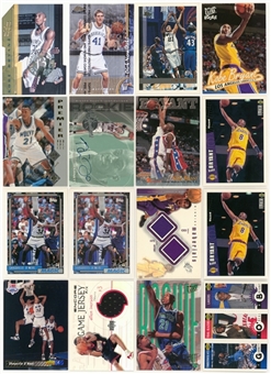 1993-2002 Topps, Fleer, UD and Other Brands NBA Hall of Famers, Stars and Rookies Collection (16) – Featuring Kobe Bryant, Kevin Garnett and Shaquille ONeal